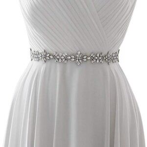 Versatile Rhinestone Embellished Bridal Belt - Perfect for Any Formal Occasion